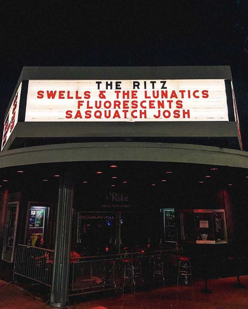 The Ritz marks the Swells and the Lunatics&#8217; biggest gig, with the nightclub being one of the area&#8217;s noteworthy live music venues and featuring many top national artists. photo courtesy of Ryan Wall