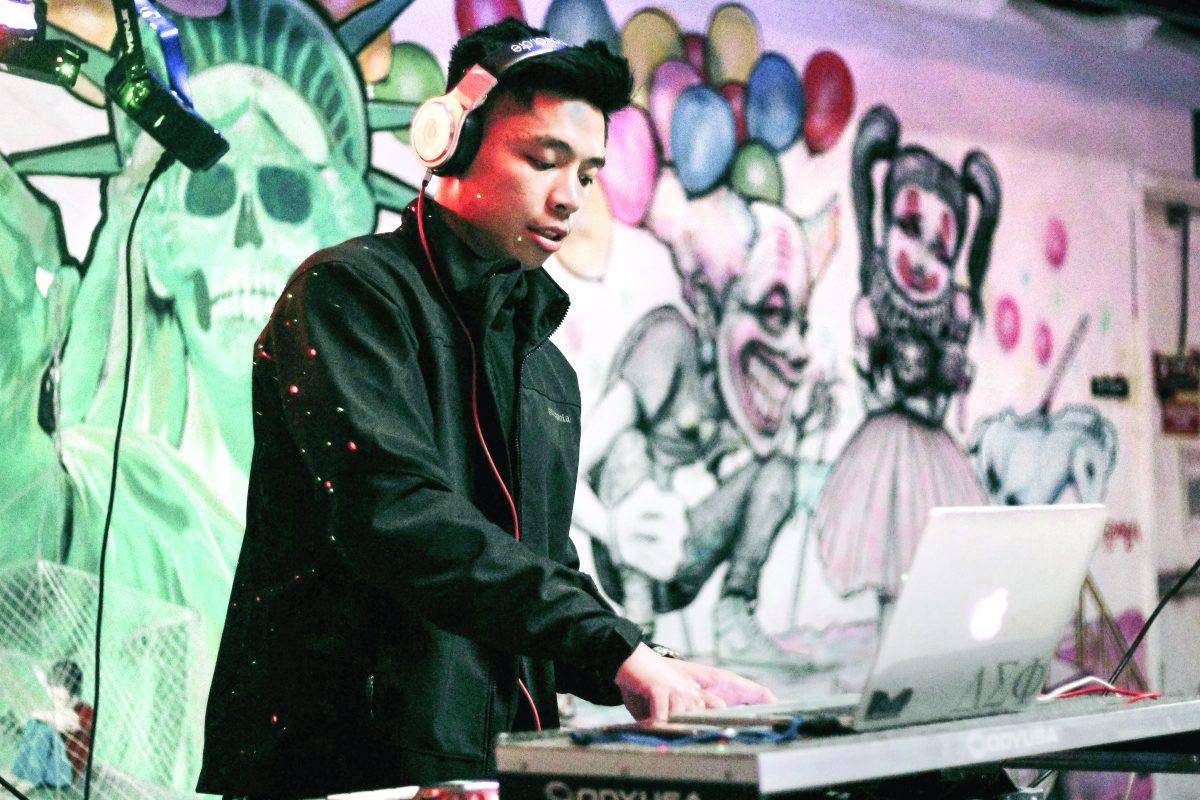 DJ Gatz performs for a sorority formal at the art gallery Local Color in December. Photo courtesy of Jonathan Lau.