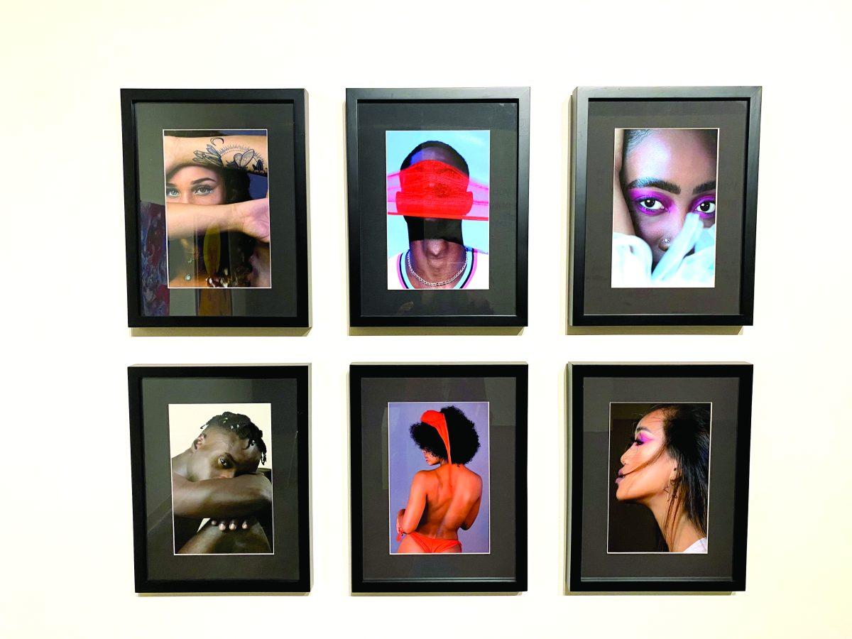 Artist Nicholas Douglas&#8217; portrait series hangs on the wall of the Institute of Contemporary Art and portrays everyday people holding back parts of themselves.  