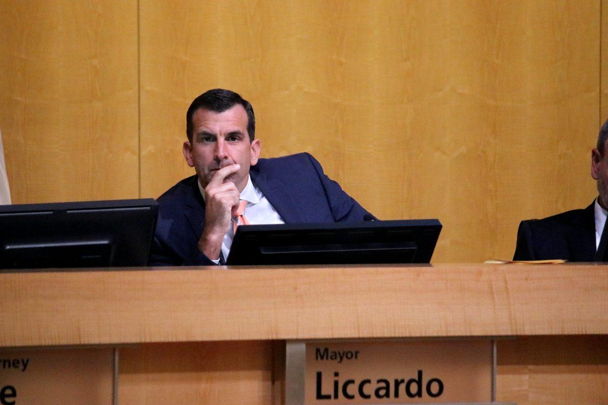 San Jose Mayor Sam Liccardo listens to a public comment during a November 2018 City Council meeting. Kunal Mehta/Spartan Daily Archives