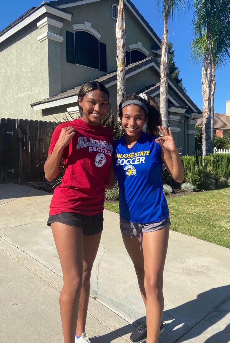 Carys Hall, University of Alabama Women's Soccer recruit and Hannah Hall, San Jose State Women's Soccer junior, participate in Athletes-4-Change.