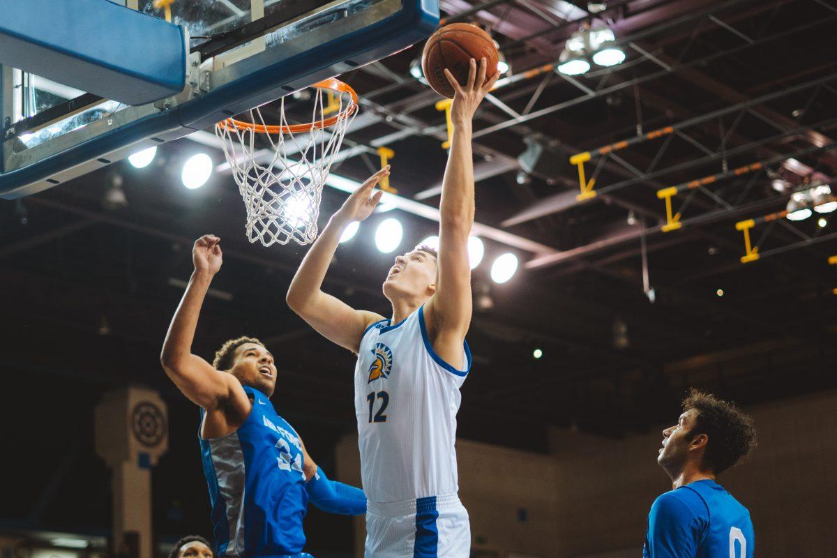 The San Jose State men&#8217;s basketball team aims to go far in the Mountain West Championship Tournament without any interruptions from the coronavirus pandemic. Jesus Tellitud | Spartan Daily Archives.