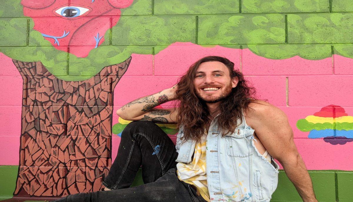  Matty Heimgartner was one of two Local Color artists tasked with creating a mural for the Billy DeFrank LGBTQ Community Center which was unveiled on Nov. 23. Photo courtesy of Matty Heimgartner.
