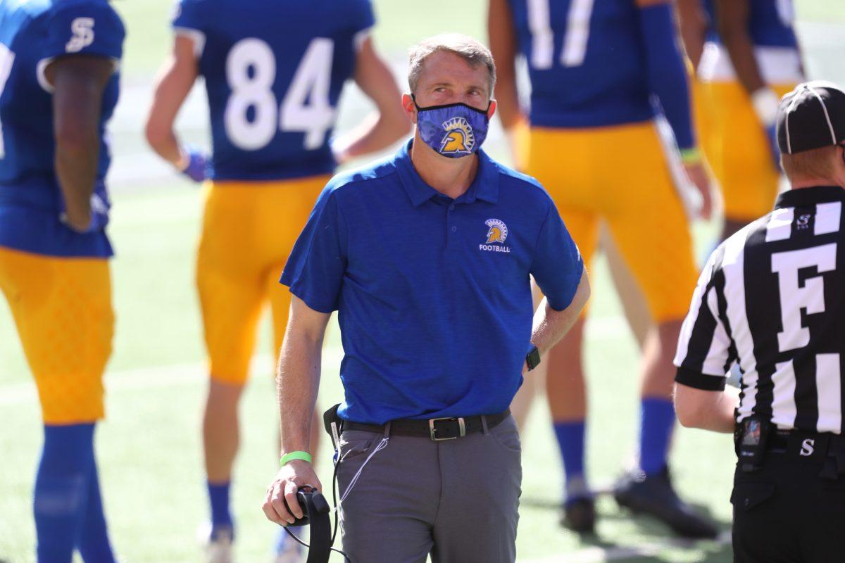 San Jose State football head coach Brent Brennan led the team to a historic 7-1 season and a Mountain West Championship.