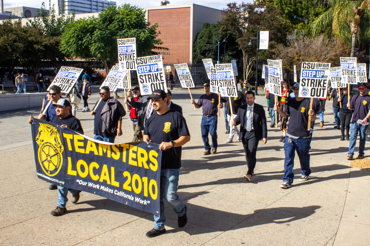 Teamsters March on campus