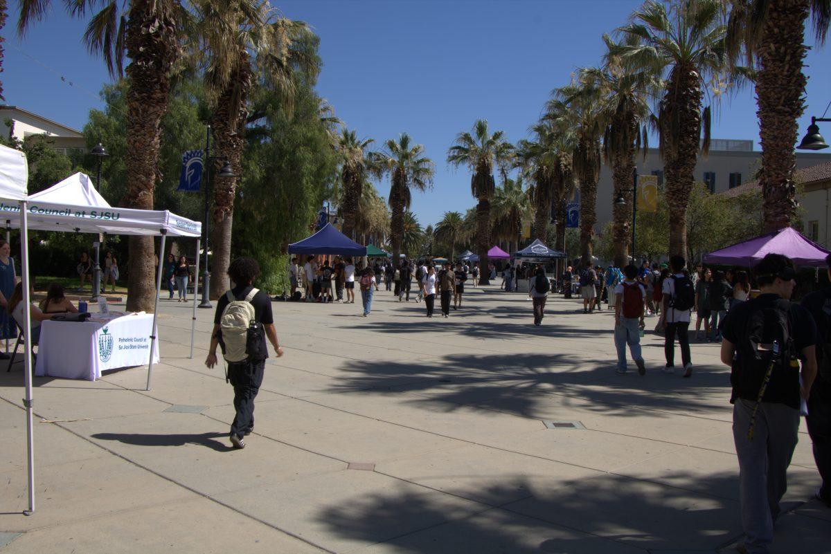SJSU clubs take over 7th St. plaza