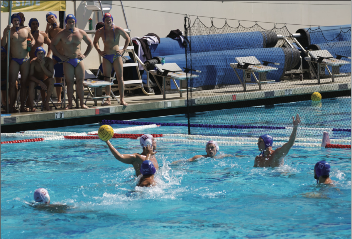 Stanford University’s sophomore attacker Botond Balogh attempts to score against the San José State defense on Friday afternoon.