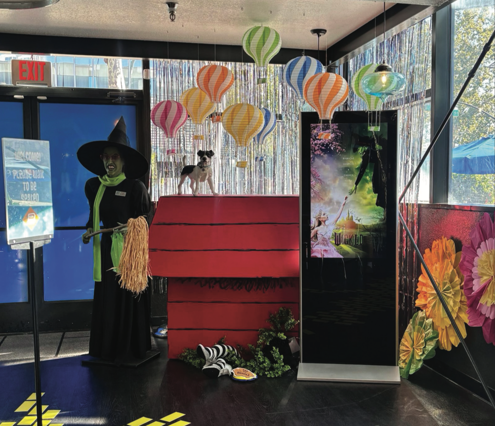 3Below Theaters is a local business that provides customers with an interactive experience while
attending the movies. The theater decorates its lobby with decor associated with an anticipated film.