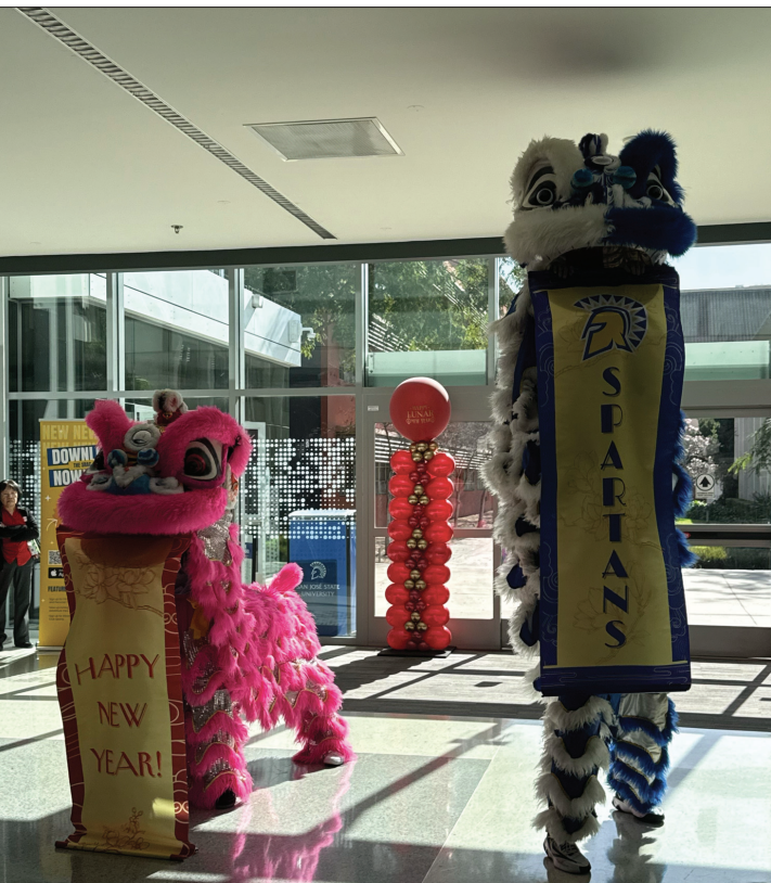 The Lion Dance Club wishes San José State a happy Lunar New Year in the Student Union on Thursday.