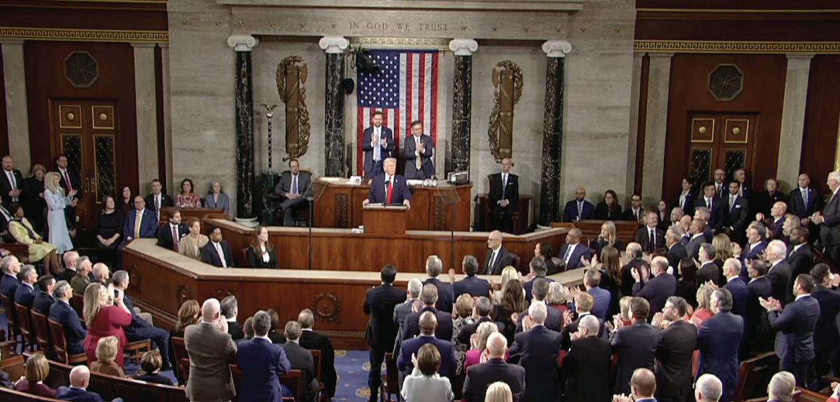 President Donald J. Trump delivers the State of the Union Address to Congress and other attendees on Tuesday night in Washington D.C.