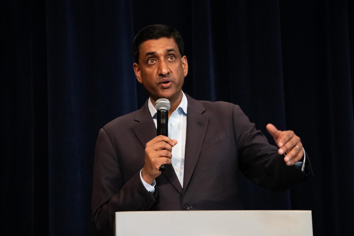 Rep. Ro Khanna (D-17) answers constituents’ questions on what is going on in Washington D.C. from discussing on the Iran war to
the proposed wealth tax and the Epstein files during his March town hall at Abram Agnew Elementary School in San José on Saturday.