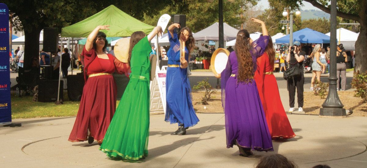 The Simorgh Dance Collective performs a traditional Persian dance at History Park in San José at the fourth annual Women’s Heritage Day on Saturday.