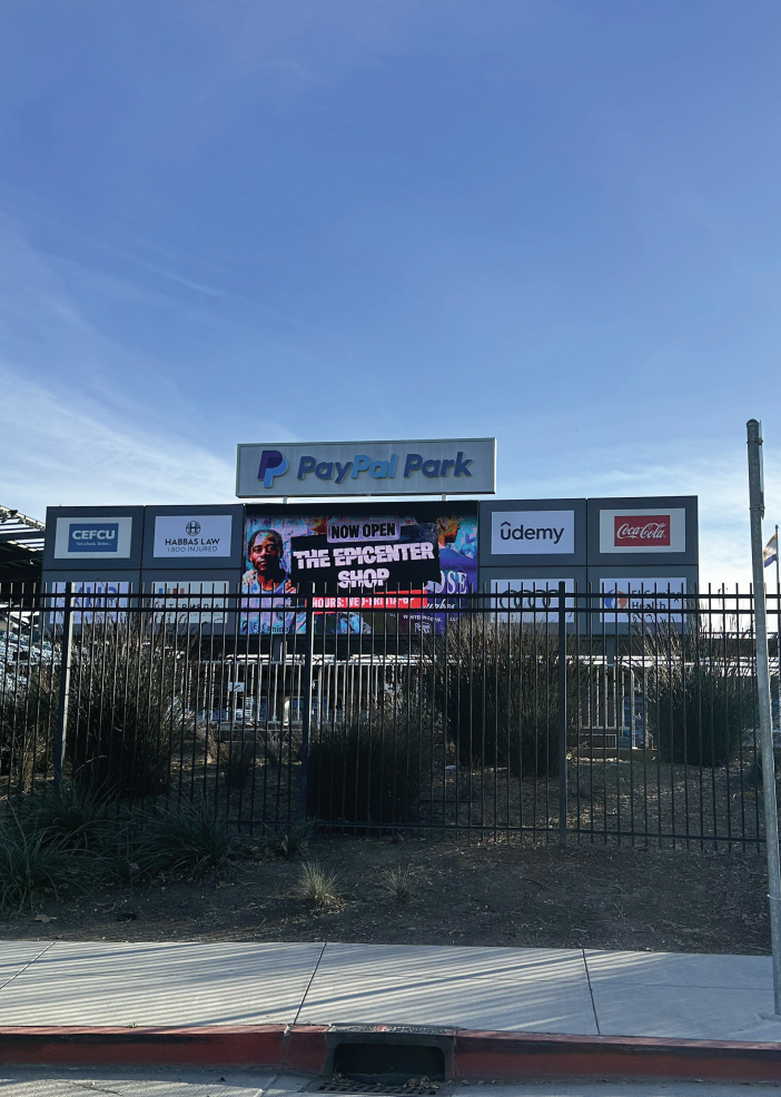 The outside of PayPal Park which is now allowed to host up to 15 concerts per year after San José City Council denied a neighborhood’s appeal on February 25.