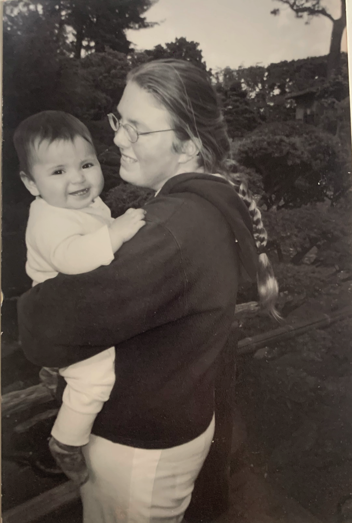 Natalia Rodriguez being held by her mother, Theresa Hardy in 2006.